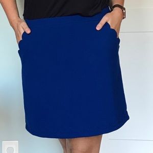 Banana Republic Electric Blue Scalloped Skirt